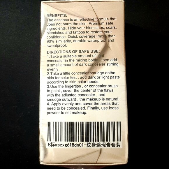 NEW!! EELHOE Tattoo Concealer, Scar Cover up Makeup Tattoo Cover Up, Waterproof - Picture 2 of 5